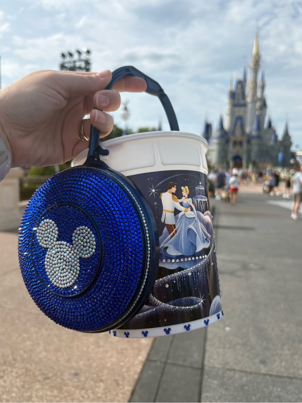✨ One-of-a-Kind Hand-Bedazzled Disney Starlight Parade Popcorn Bucket ✨